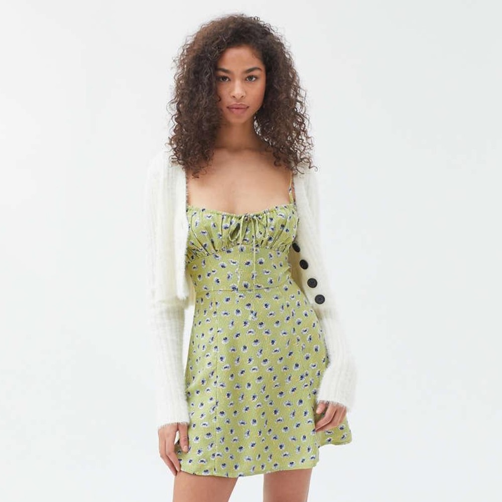 UO Kamryn Tie Front Mini Dress 🌿